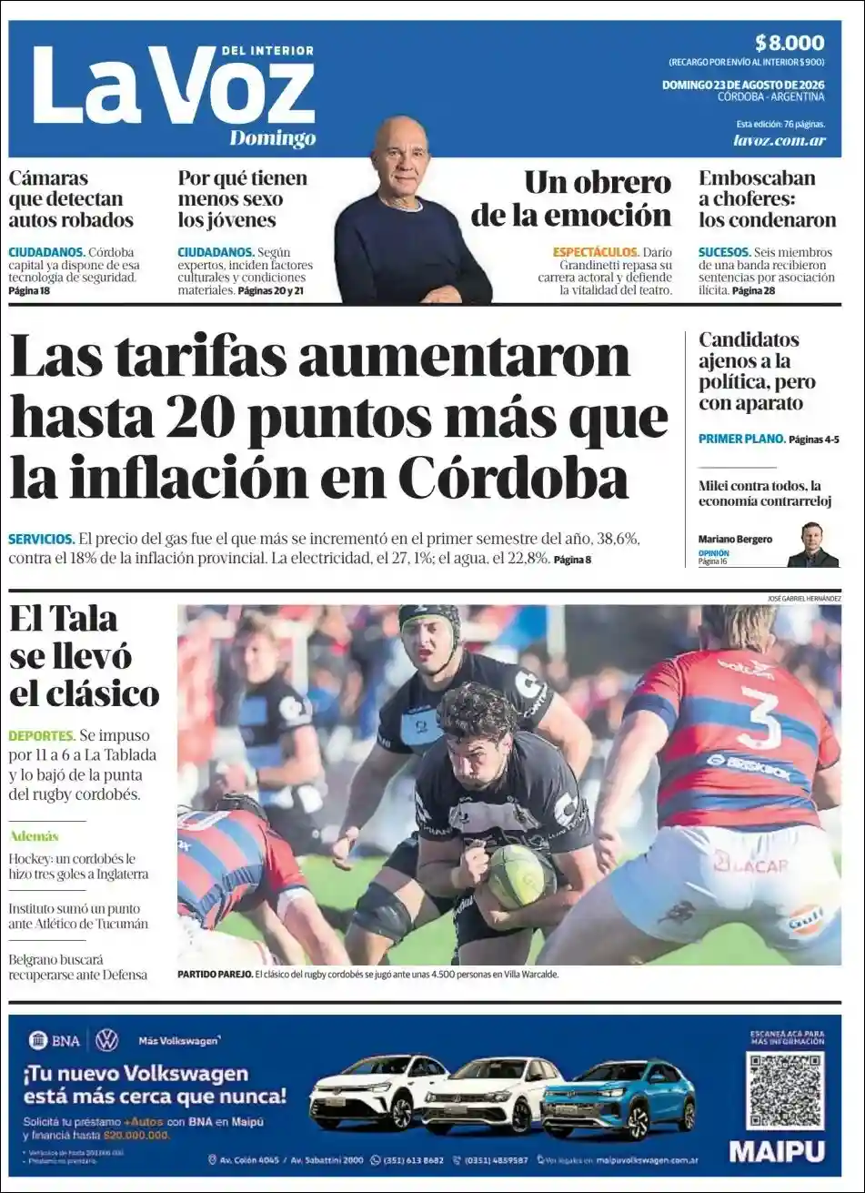 Estudios Max | PORTAL INFO LINEA - Tapa del diario La Voz