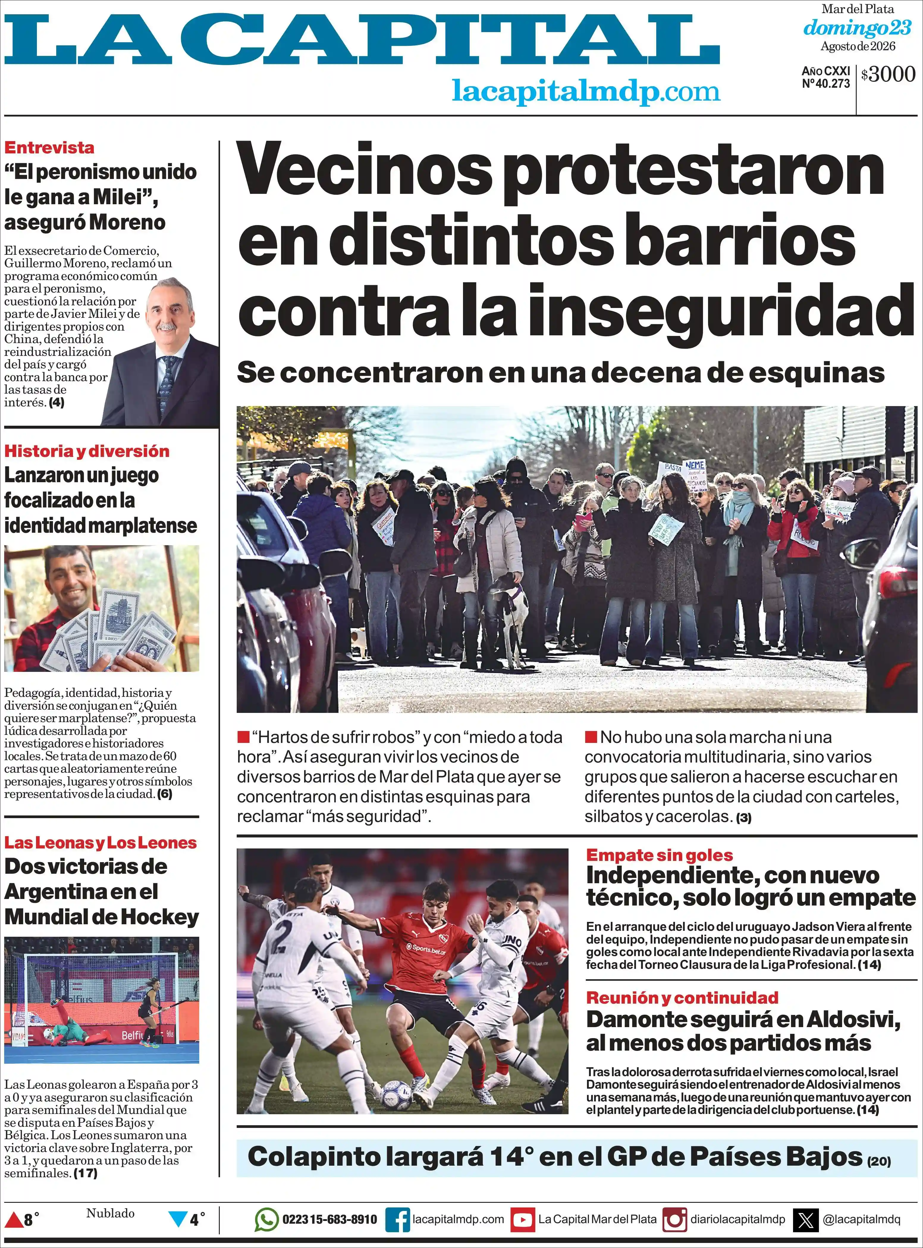 Estudios Max | PORTAL INFO LINEA - Tapa del diario La Capital