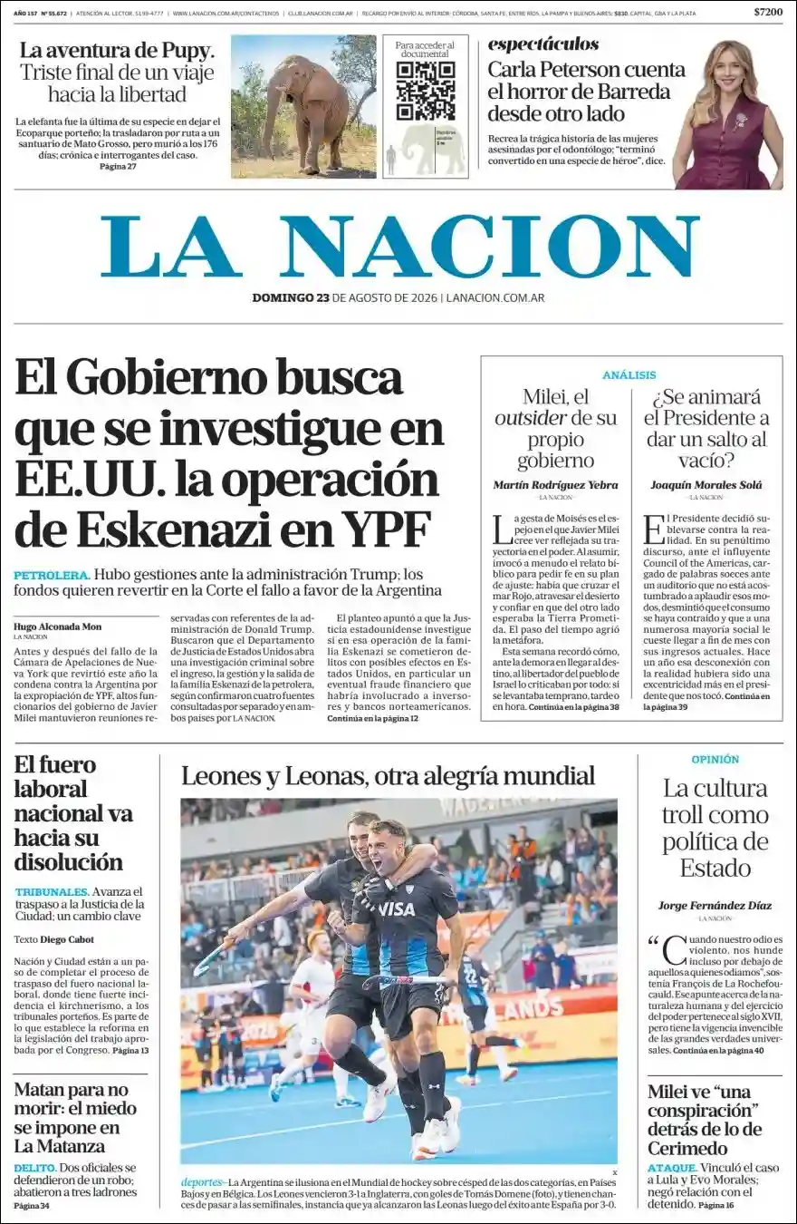 Estudios Max | PORTAL INFO LINEA - Tapa del diario Nacion