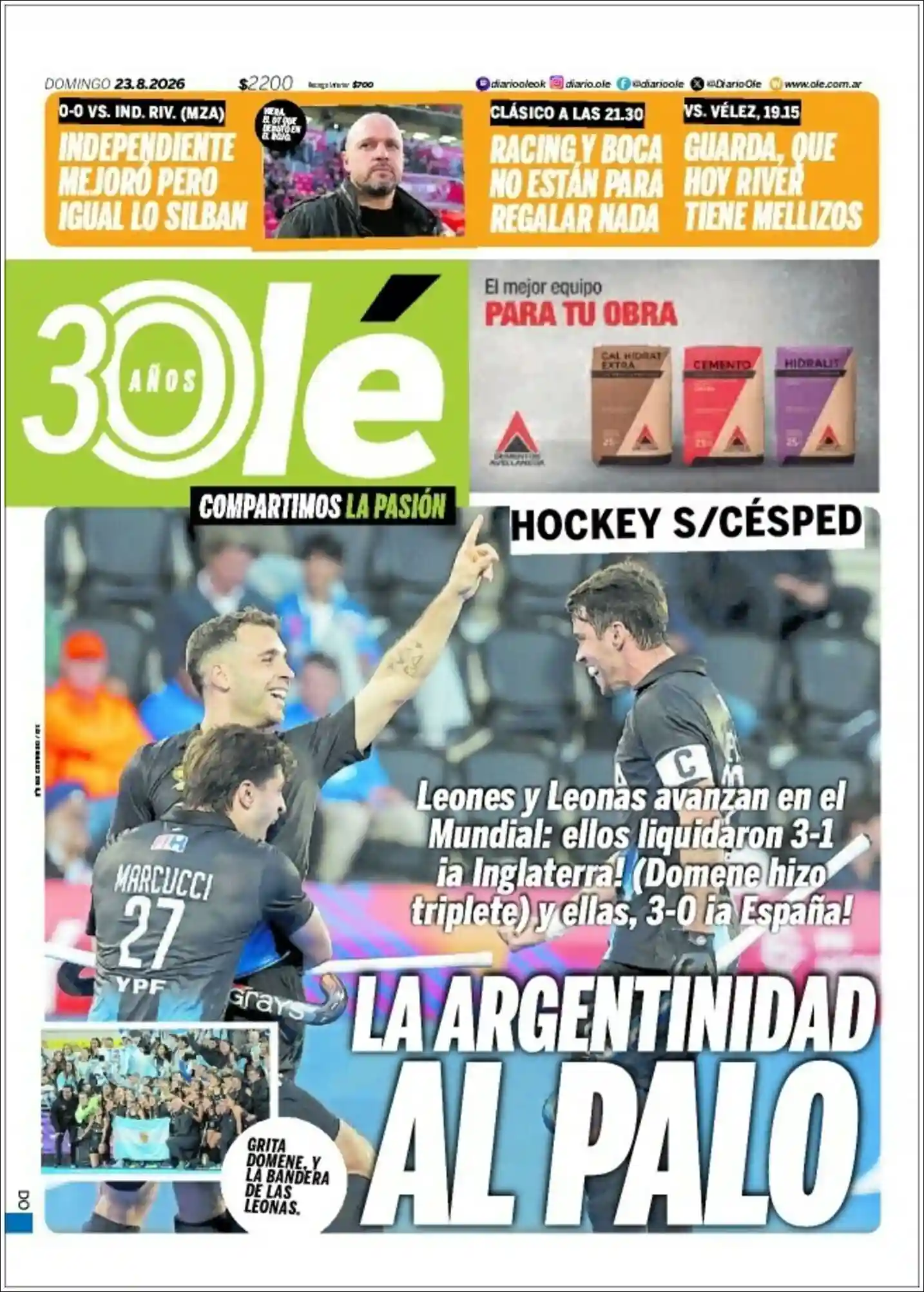 Estudios Max | PORTAL INFO LINEA - Tapa del diario Ole